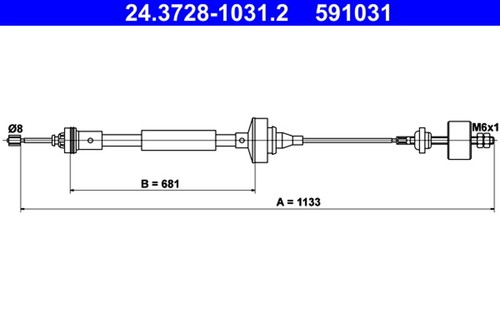 Ate kupplungsseil kupplungszug - ate,